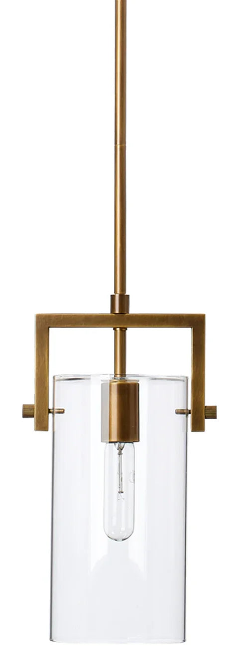 Jamie Young Cambrai Brass & Glass Pendant, Small PENDANT LIGHTING