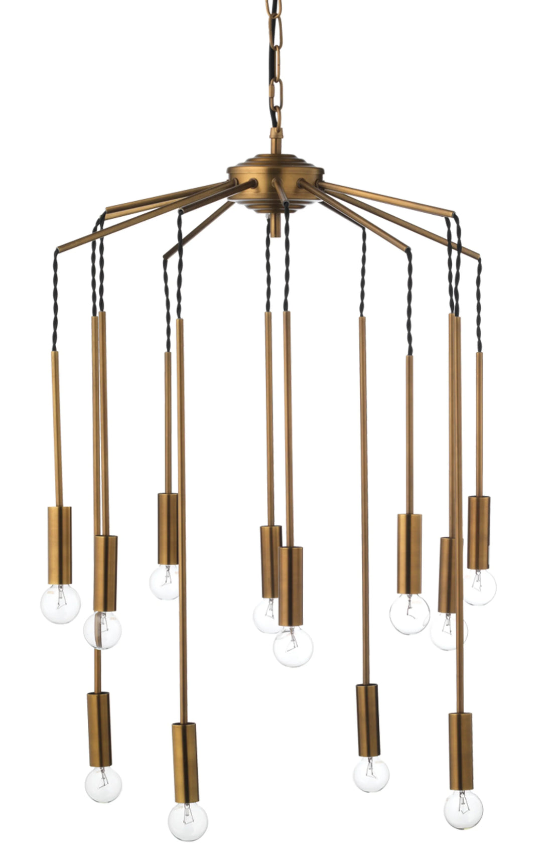 Cascade 12-Light Metal Chandelier - AmericanHomeFurniture