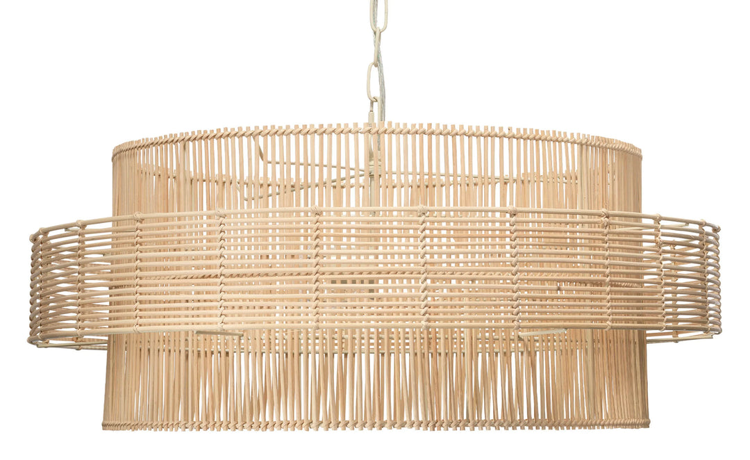 Concentric Rattan 2-Light Pendant - AmericanHomeFurniture