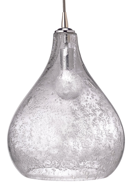 Jamie Young Curved Seeded Glass 1-Light Pendant, Large PENDANT LIGHTING