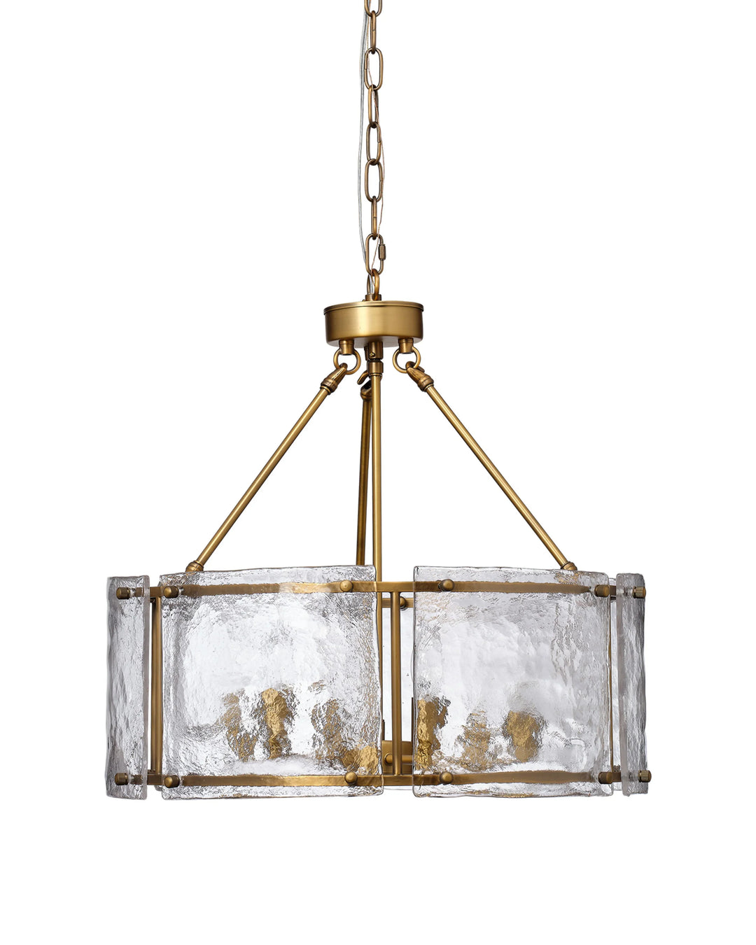 Glenn Large Round Metal 6-Light Chandelier - AmericanHomeFurniture