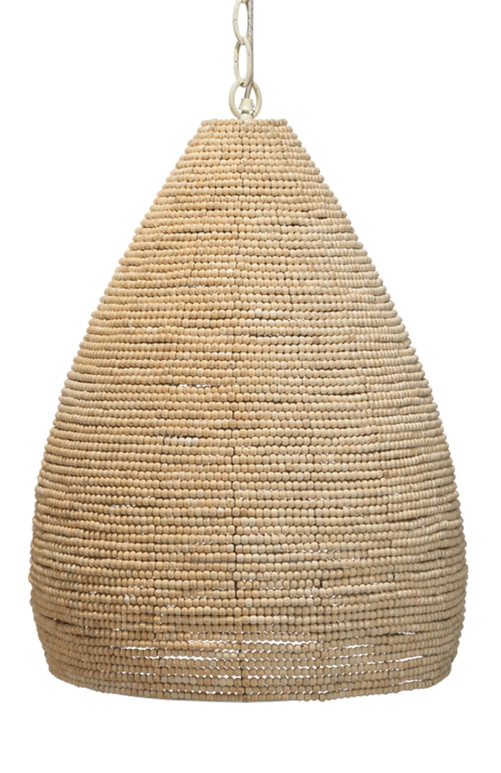 Jamie Young Gulf Wood Beaded 1-Light Pendant PENDANT LIGHTING