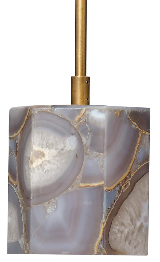 Jamie Young Hex Agate 1-Light Pendant PENDANT LIGHTING