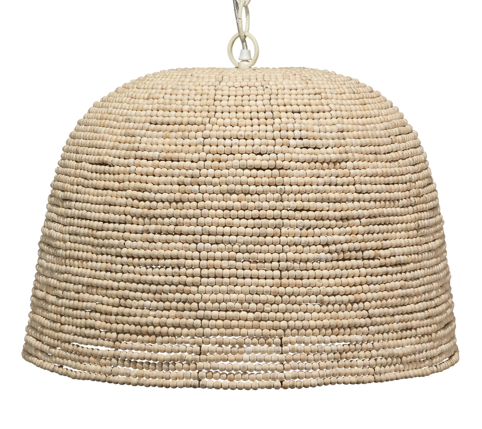 Jamie Young High Tide Wood Beaded 1-Light Pendant PENDANT LIGHTING