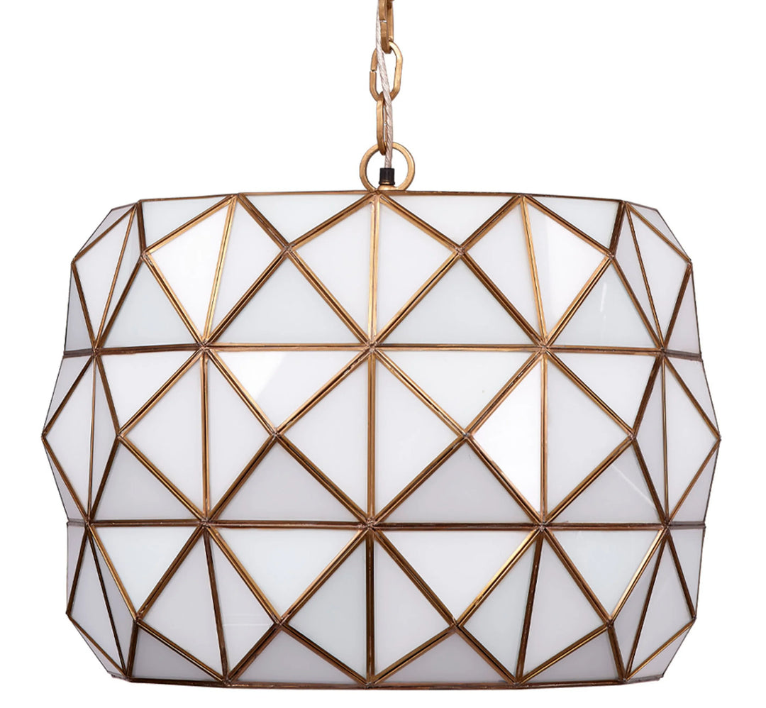 Hollywood 1-Light Glass and Metal Pendant - AmericanHomeFurniture
