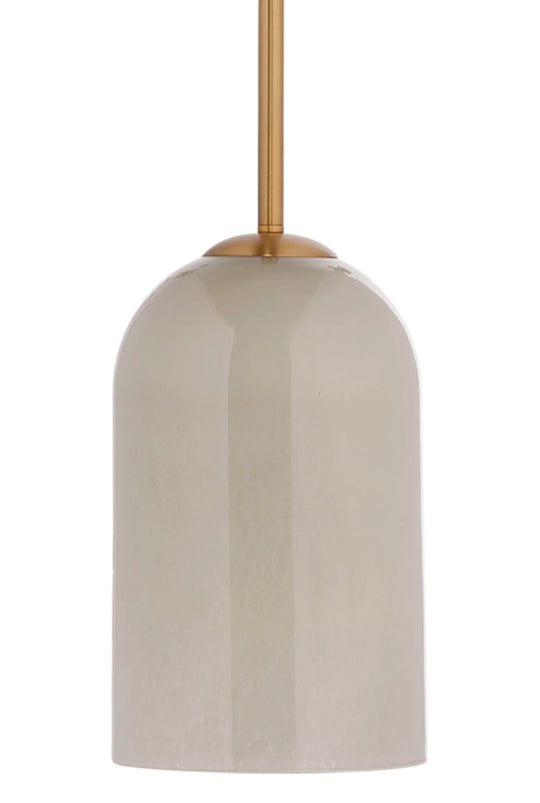 Jamie Young Holt 1-Light Glass Pendant, Taupe PENDANT LIGHTING