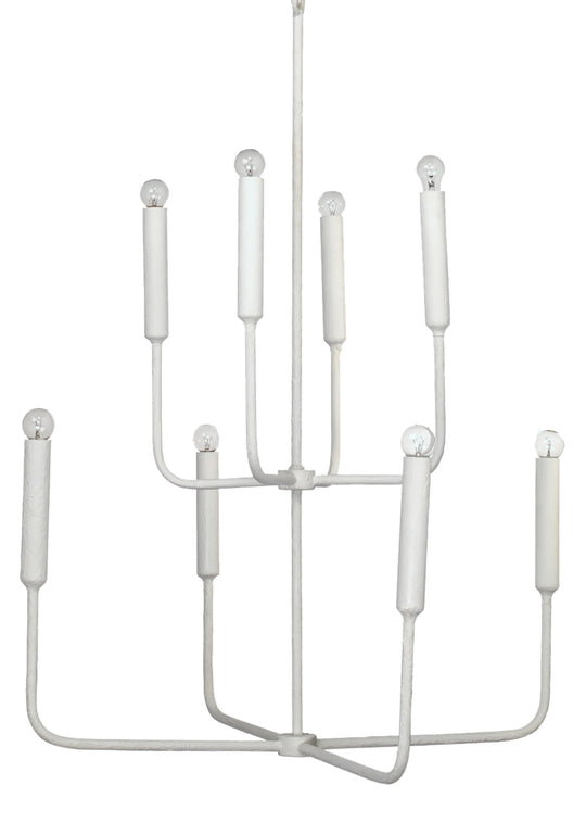 Jamie Young Mercer Two-Tier Gesso Chandelier CHANDELIERS