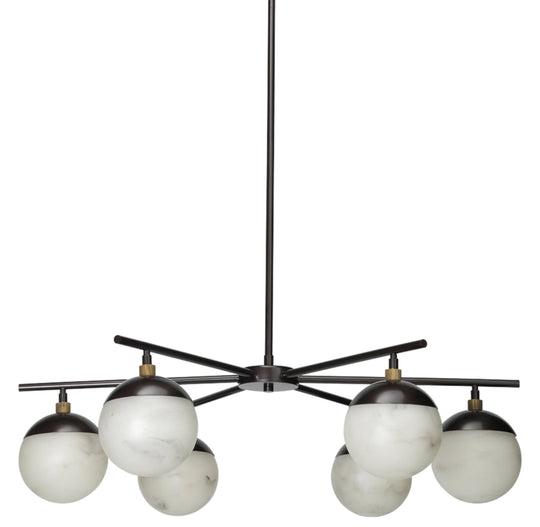 Jamie Young Metro Faux Alabaster 6-Light Chandelier CHANDELIERS