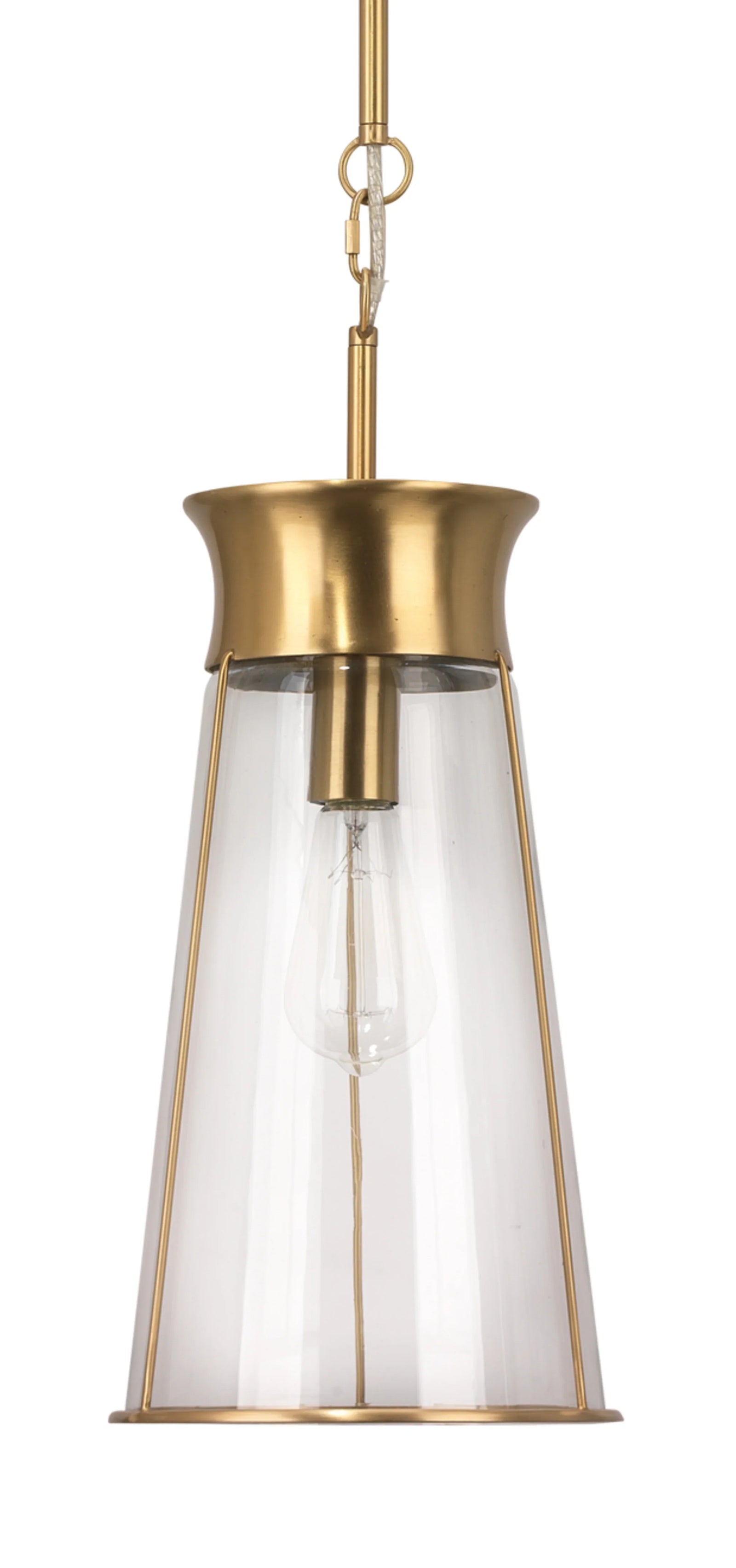 Nara 1-Light Pendant, Antique Brass - AmericanHomeFurniture