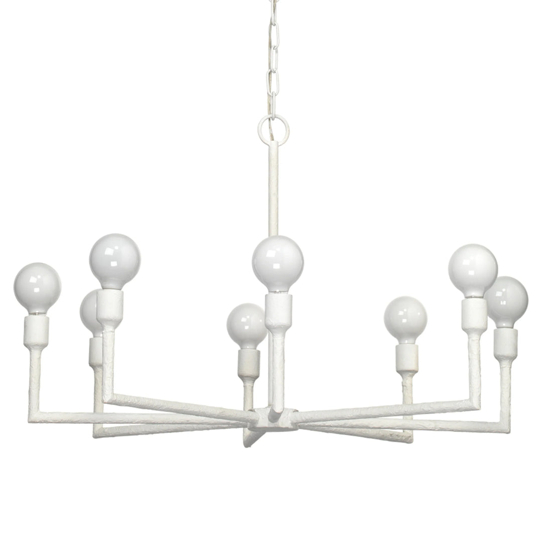 Park 8-Light Gesso Chandelier - AmericanHomeFurniture