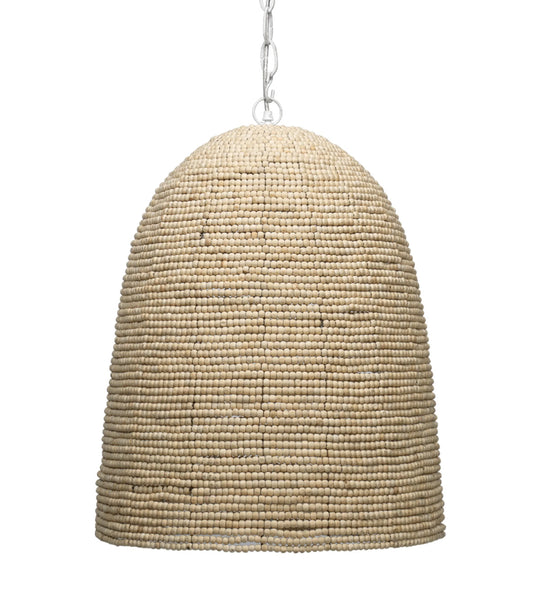 Jamie Young Waterfront Wood Beaded 1-Light Pendant PENDANT LIGHTING