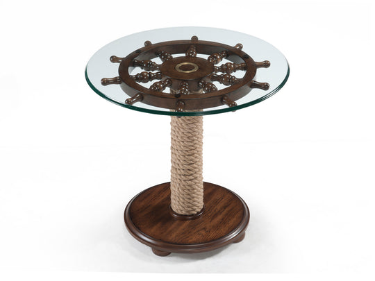 Beaufort Dark Oak Round Accent Table - T2214-35