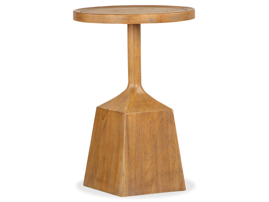 Lindon Belgian Wheat Round Pedestal Accent End Table - T5570-30