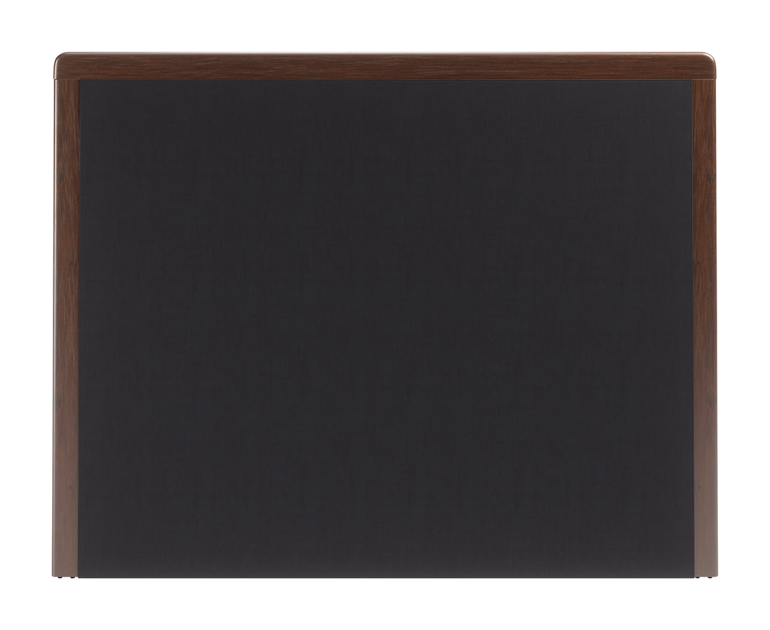 Somune Queen Bed Gray & Walnut