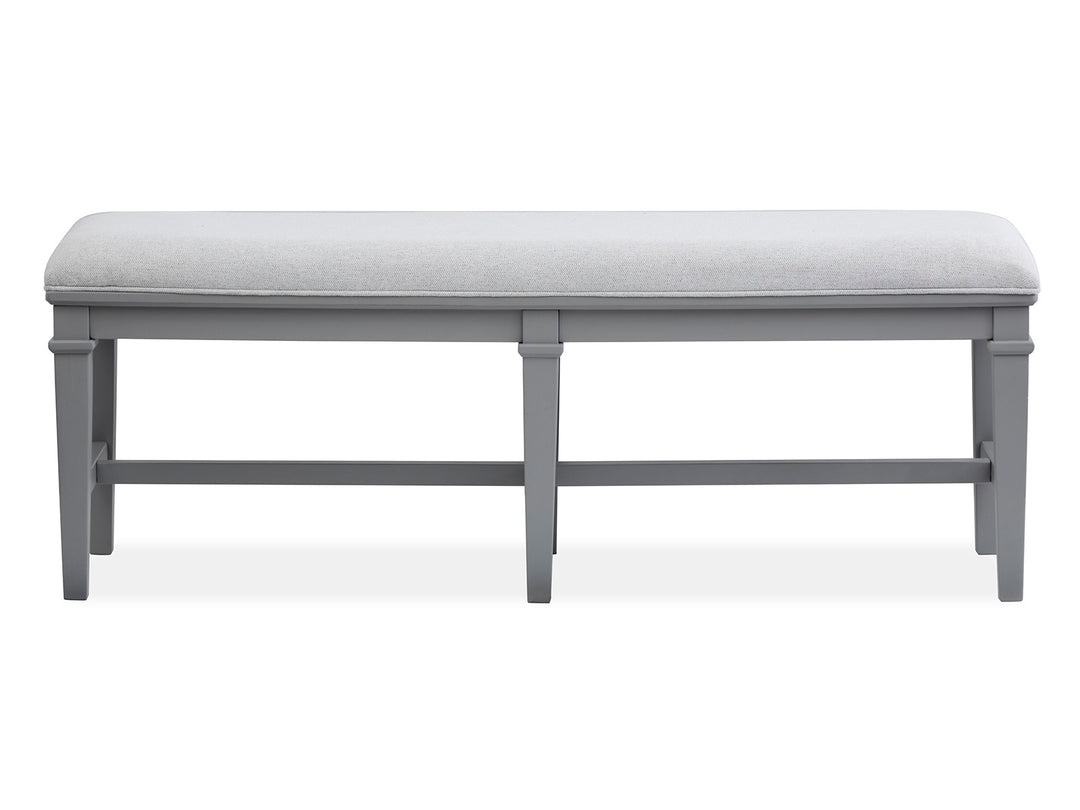 Charleston Harbor Gray Grey Upholstered Bench - D5611-68GY