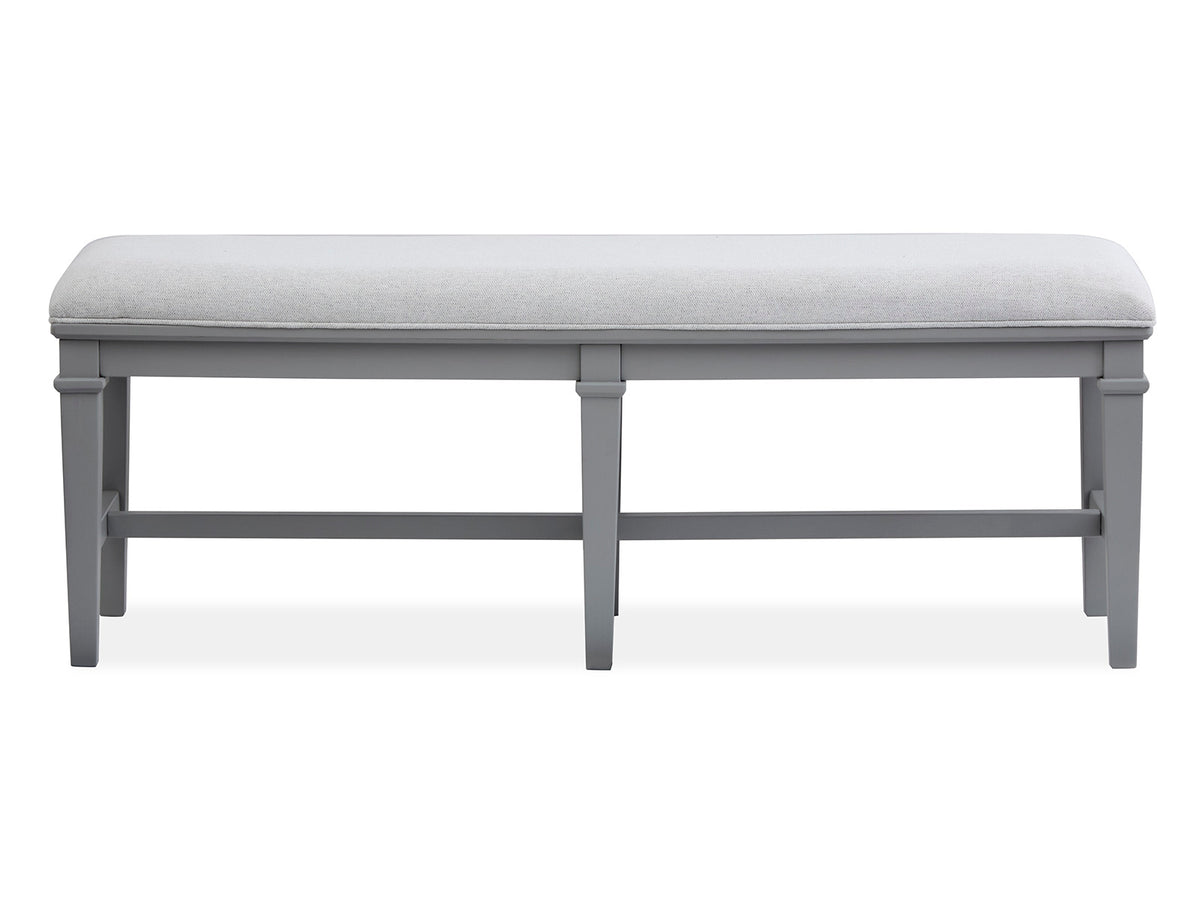 Charleston Harbor Gray Grey Upholstered Bench - D5611-68GY