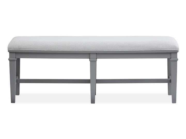Charleston Harbor Gray Grey Upholstered Bench - D5611-68GY