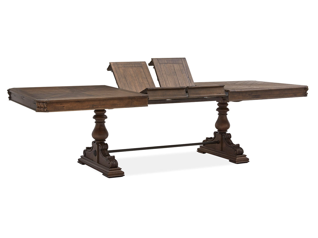 Durango Willadeene Brown Extendable Trestle Dining Table - D5133-21