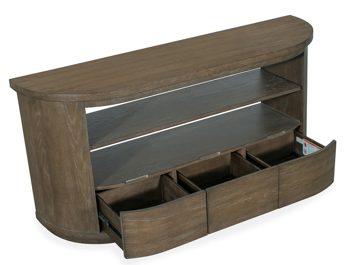 Bosley Lt. Brown Porpoise Demilune Console - T5693-75