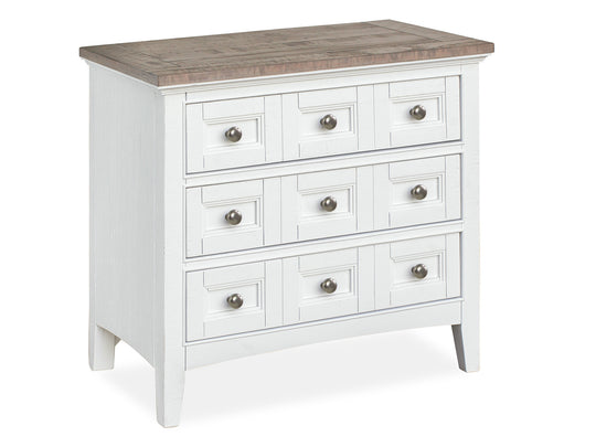 Heron Cove Chalk White And Dovetail Grey 2 Tone Drawer Nightstand - B4400-01TT