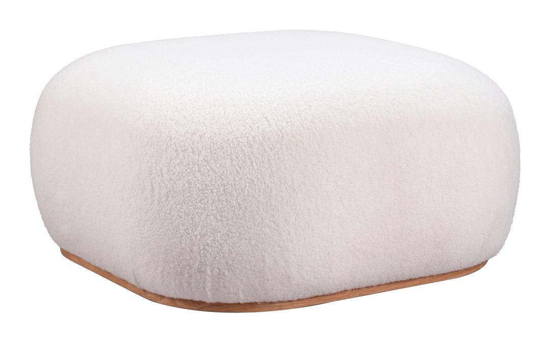 Azua Ottoman Cream - AmericanHomeFurniture