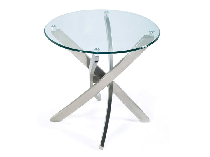 Zila Brushed Nickel Round End Table - T2050-05