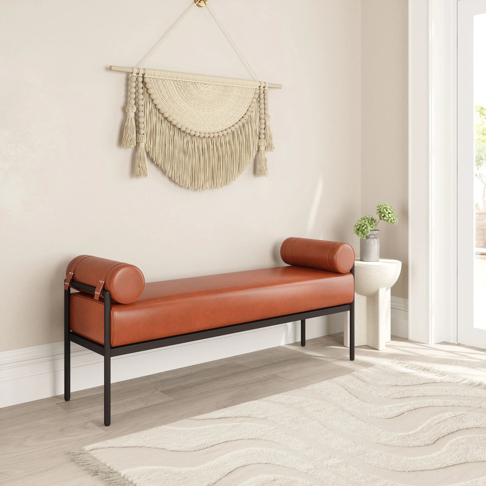Zuo Barrow Bench Brown BENCHES
