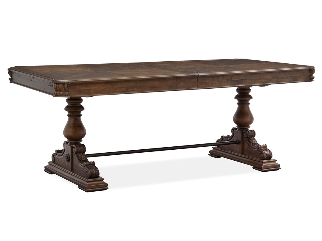 Durango Willadeene Brown Extendable Trestle Dining Table - D5133-21
