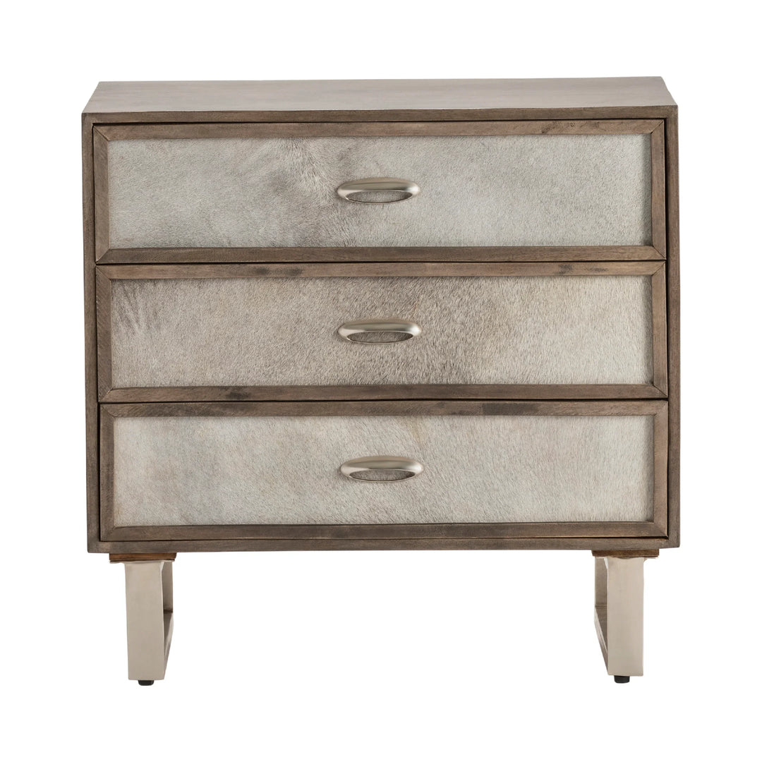 Three-Drawer Chest With Hair-On-Hide Fronts - AmericanHomeFurniture