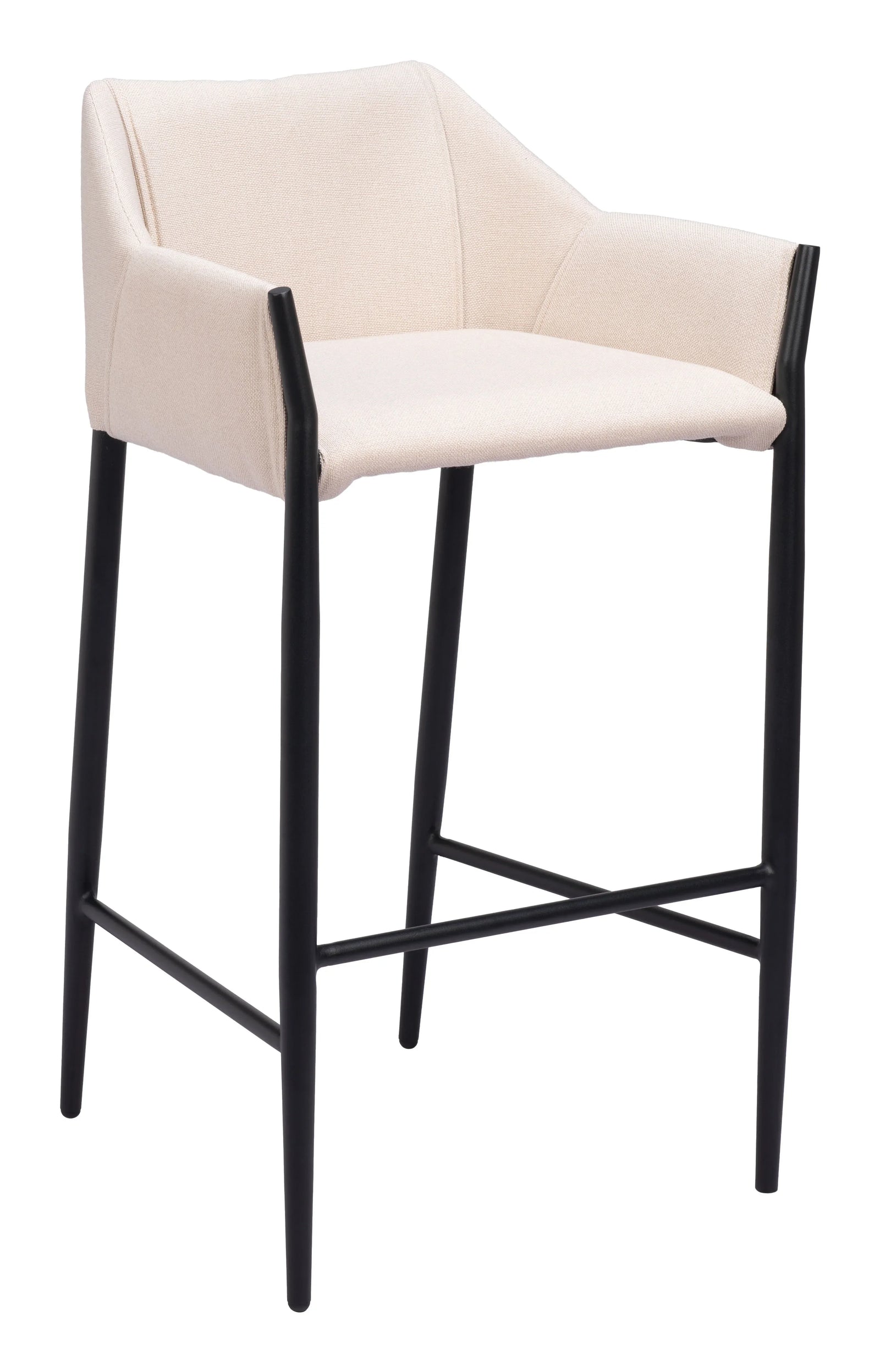 Zuo Andover Barstool Beige BAR STOOLS + COUNTER STOOLS