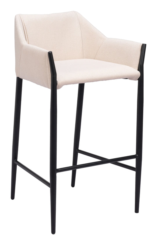 Zuo Andover Barstool Beige BAR STOOLS + COUNTER STOOLS