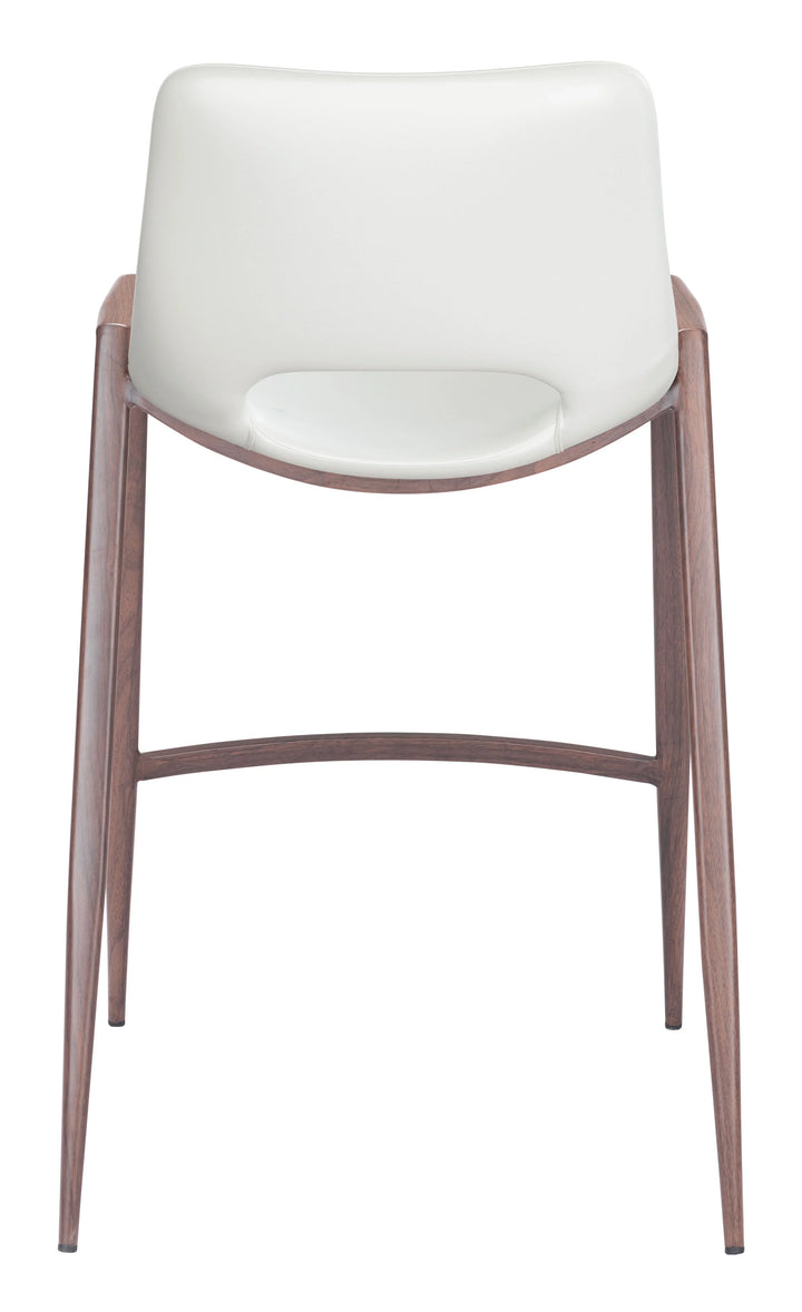 Desi Counter Stool (Set of 2) White & Walnut - AmericanHomeFurniture