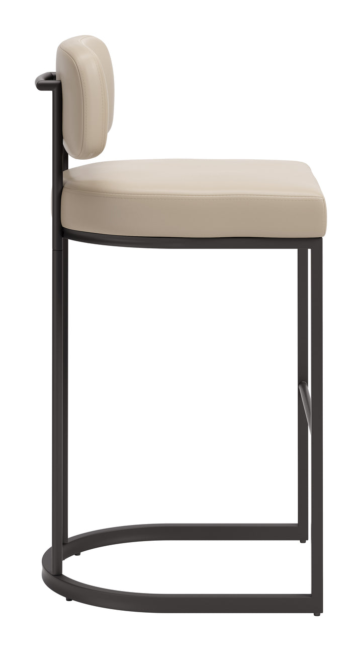 Velar Barstool (Set of 2) Beige & Gray