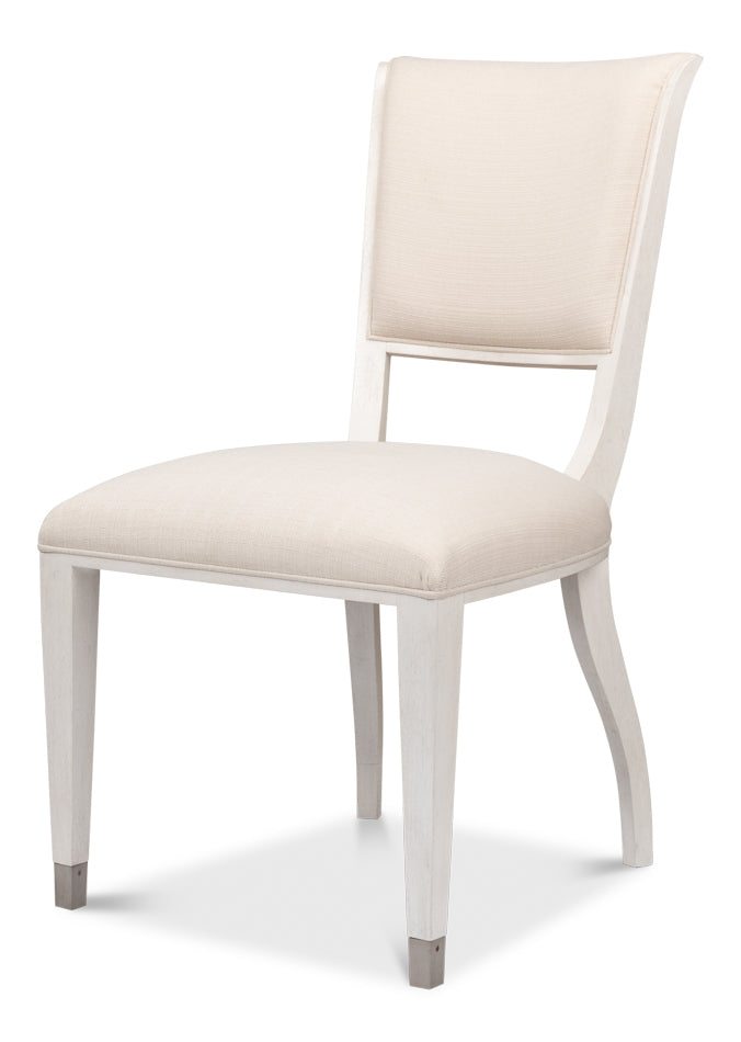 American Home Furniture | Sarreid - Elegant Dining Side Chair Working White  - Set of 2