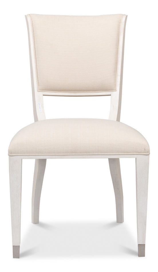 American Home Furniture | Sarreid - Elegant Dining Side Chair Working White  - Set of 2