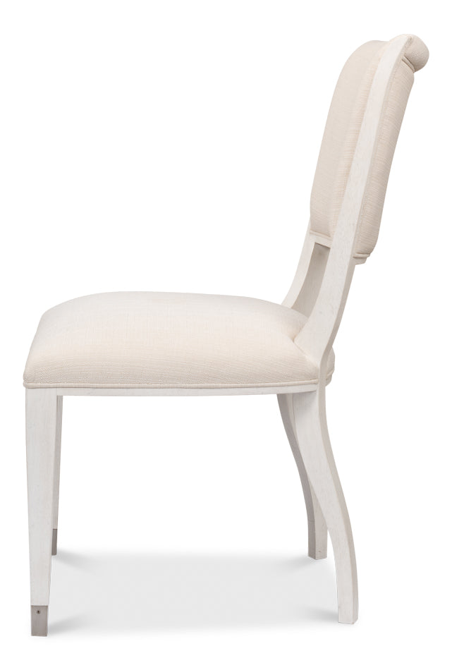 American Home Furniture | Sarreid - Elegant Dining Side Chair Working White  - Set of 2