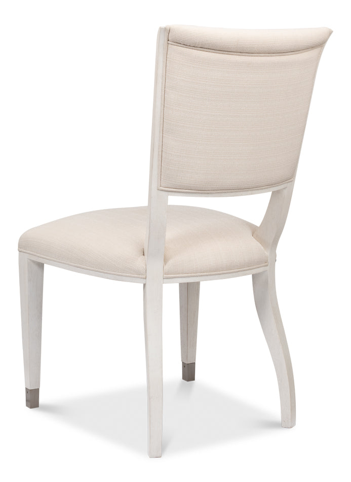 American Home Furniture | Sarreid - Elegant Dining Side Chair Working White  - Set of 2