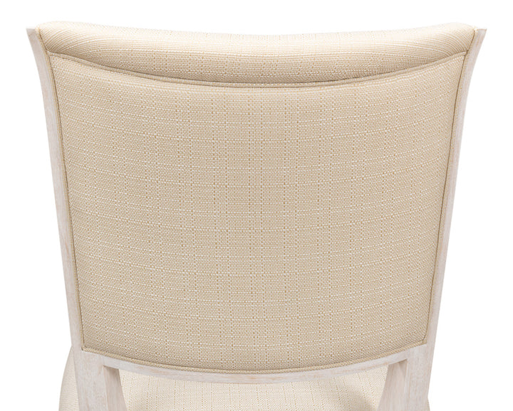 American Home Furniture | Sarreid - Elegant Dining Side Chair Whitewash Wht  - Set of 2