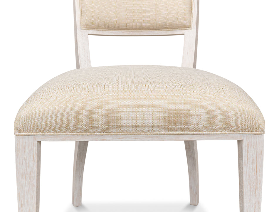 American Home Furniture | Sarreid - Elegant Dining Side Chair Whitewash Wht  - Set of 2