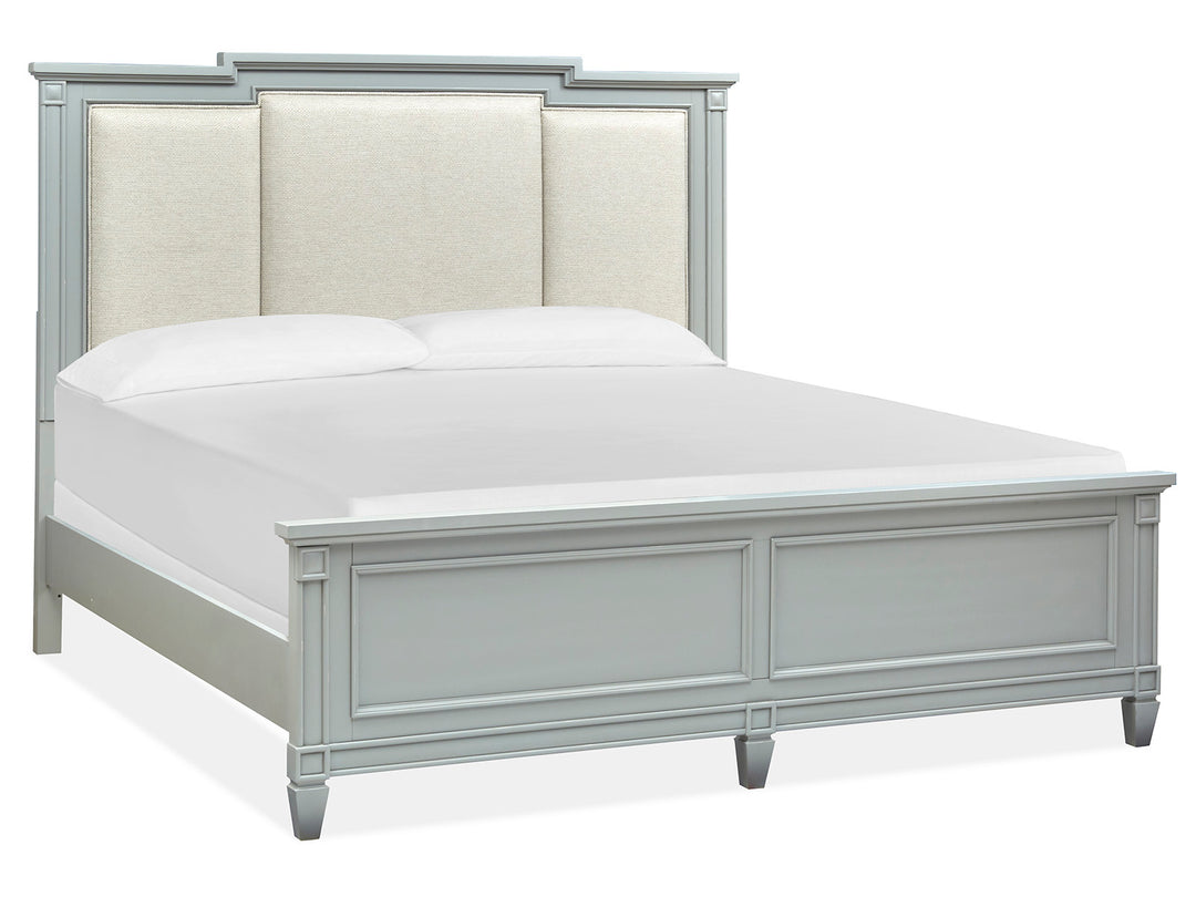 Glenbrook Pebble California King Upholstered Panel Bed - B5668-75