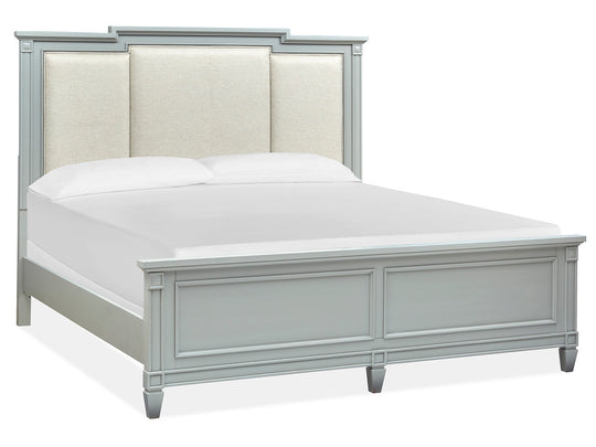 Glenbrook Pebble California King Upholstered Panel Bed - B5668-75
