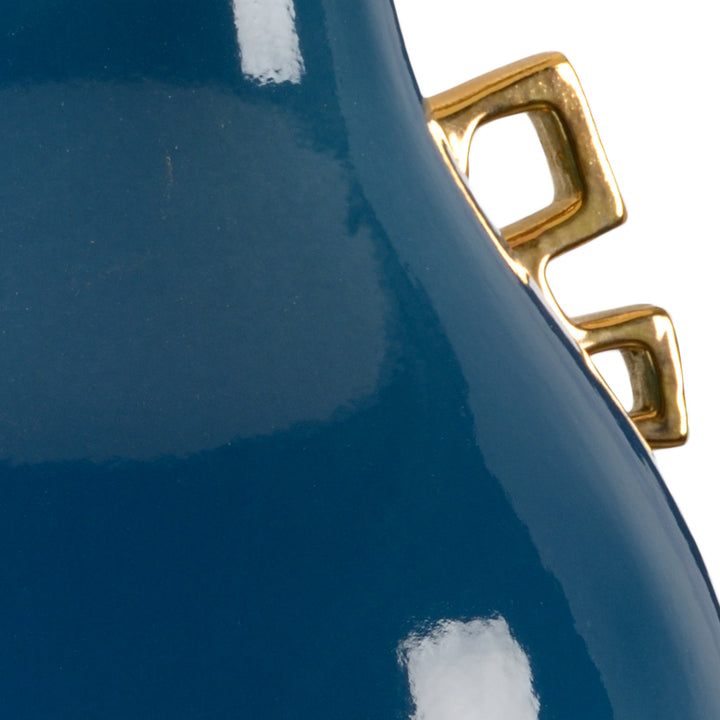 Largo Blue Glaze/Gold Leaf