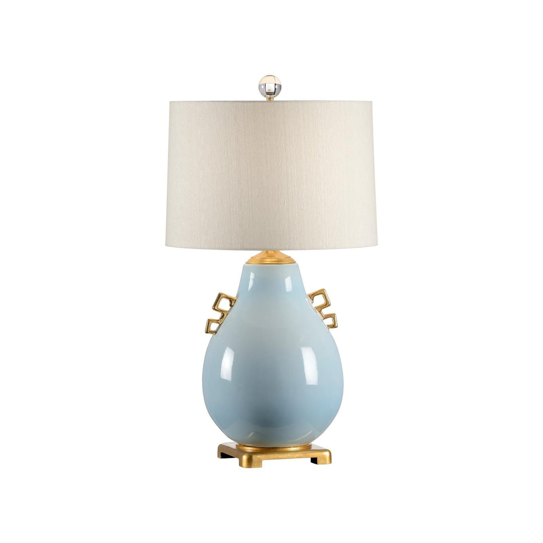 Powder Blue Glaze/Gold Leaf