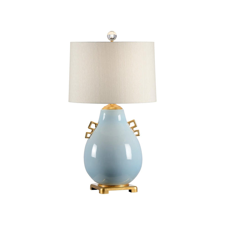 Powder Blue Glaze/Gold Leaf
