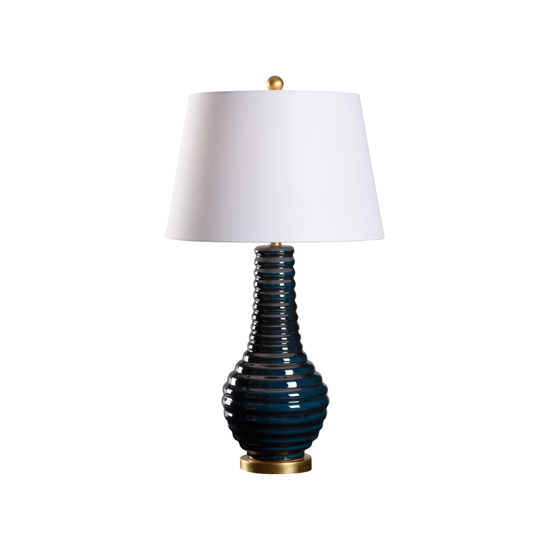 Blue  Glaze/Antique Gold Leaf
