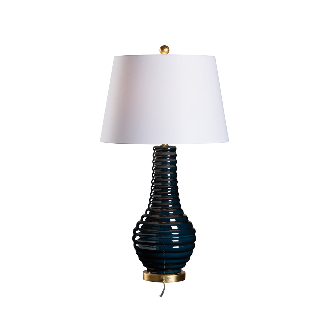 Blue  Glaze/Antique Gold Leaf