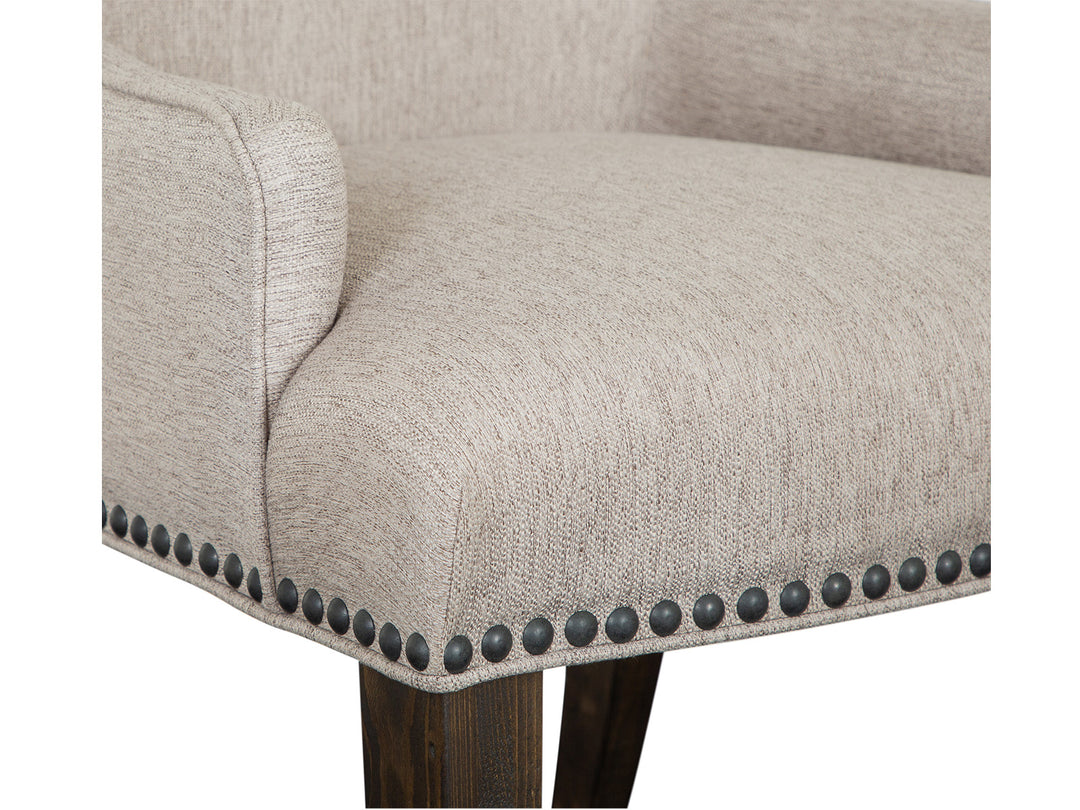 Bellamy Peppercorn Upholstered Host Chair - Set of 2 - D4796-63