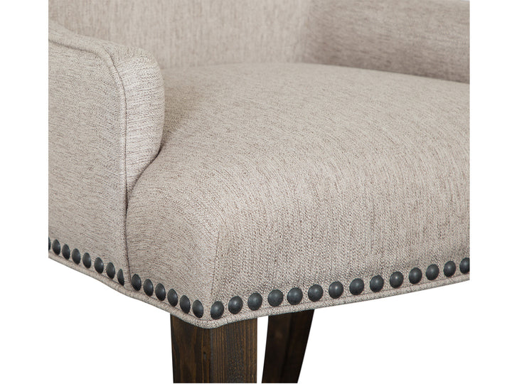 Bellamy Peppercorn Upholstered Host Chair - Set of 2 - D4796-63