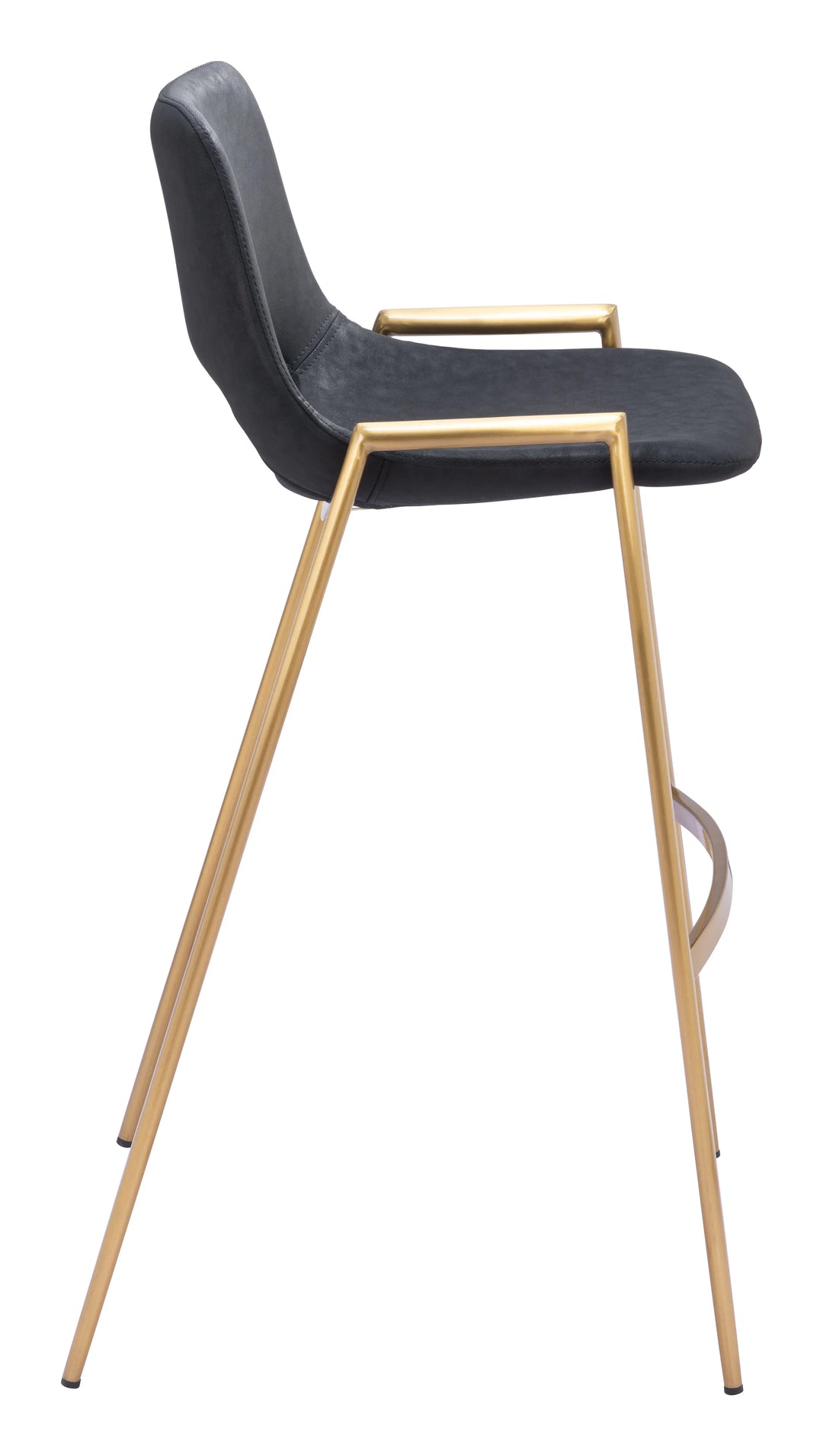 Desi Barstool (Set of 2) Black & Gold - AmericanHomeFurniture