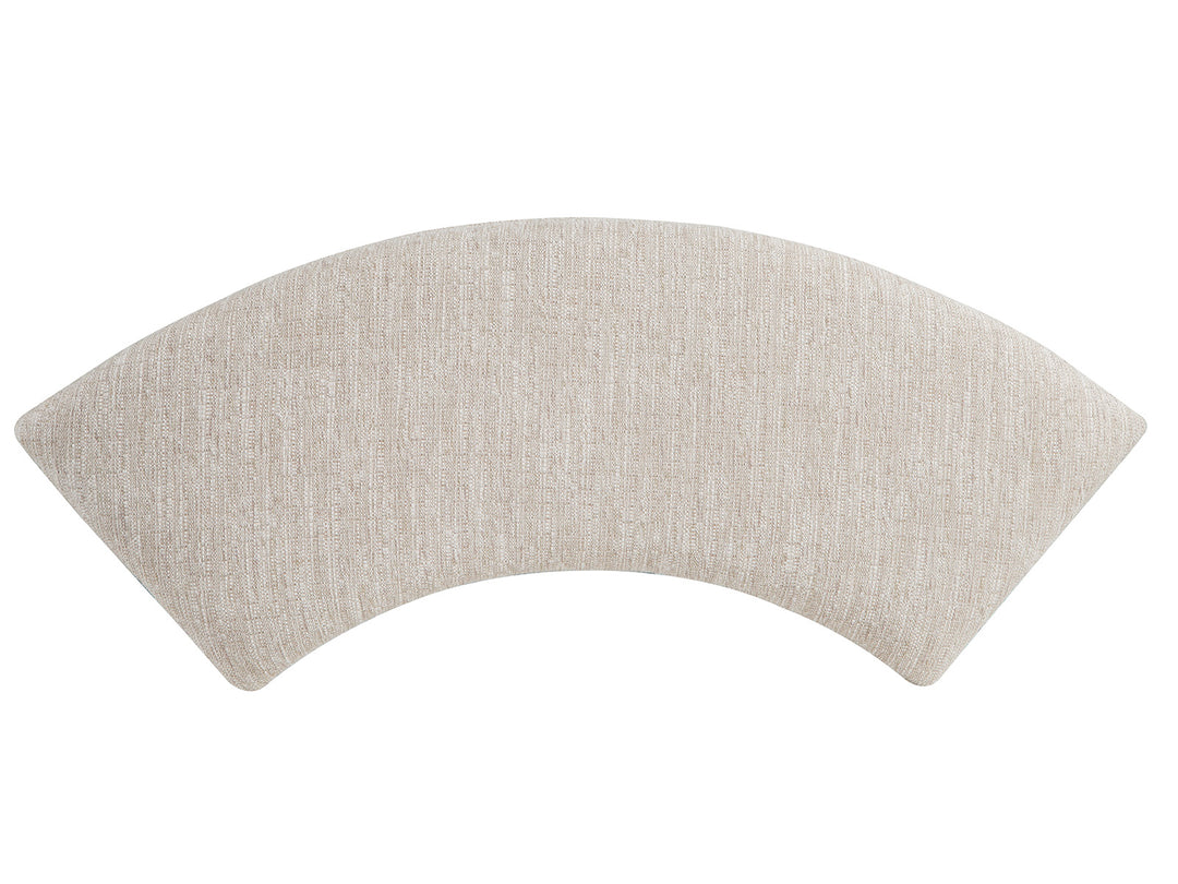 Paxton Place Dovetail Grey Upholstered Curved Bench - D4805-67
